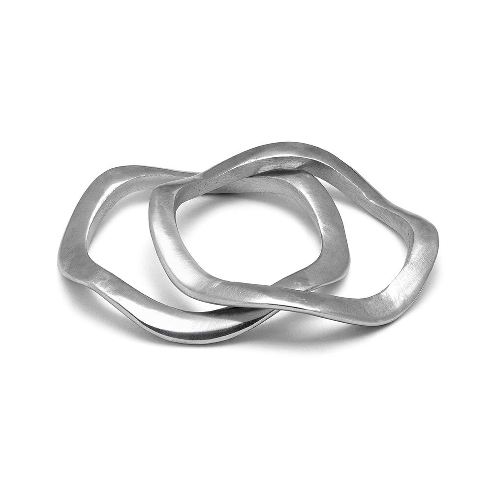 Set 2 Brazaletes Ríg. Ondule Plano Non Solo Bella