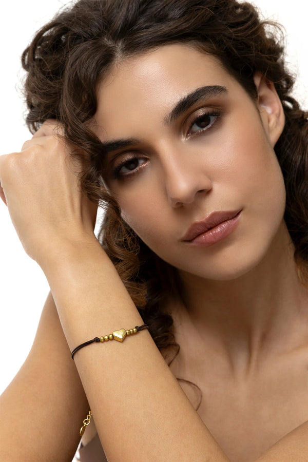 Brazalete Doble Hilo Corazón Non Solo Bella
