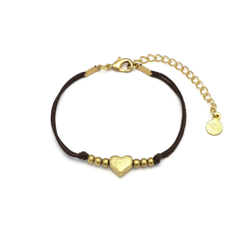 Brazalete Doble Hilo Corazón Non Solo Bella