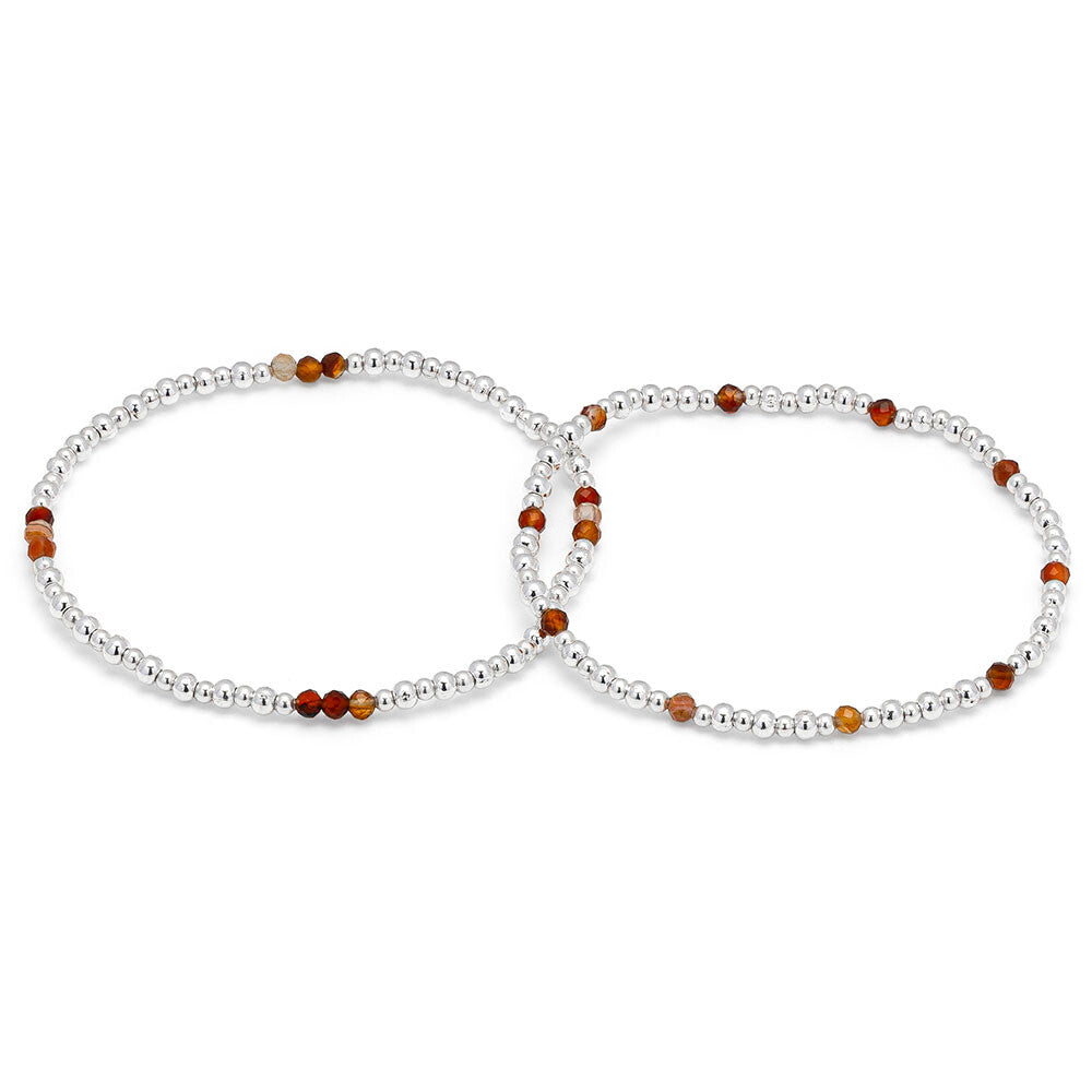Set 2 Brazaletes Carnelian Non Solo Bella