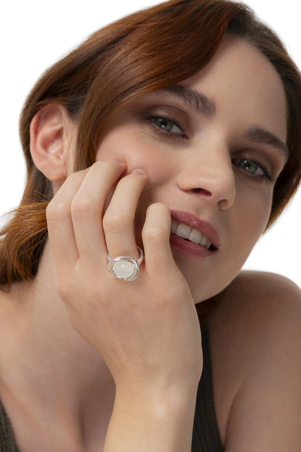 Anillo Vintage Piedra Blanca Non Solo Bella