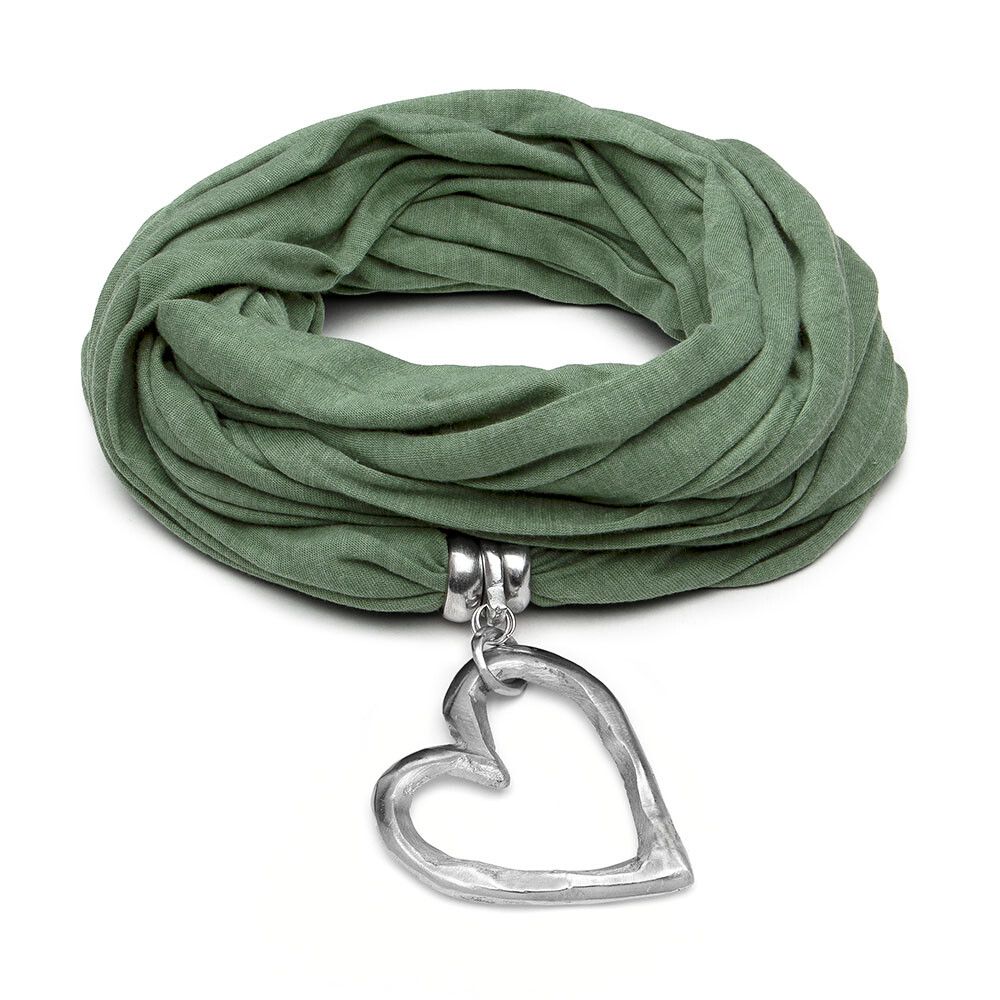 Pañuelo Joya Verde Corazón Irregular Non Solo Bella