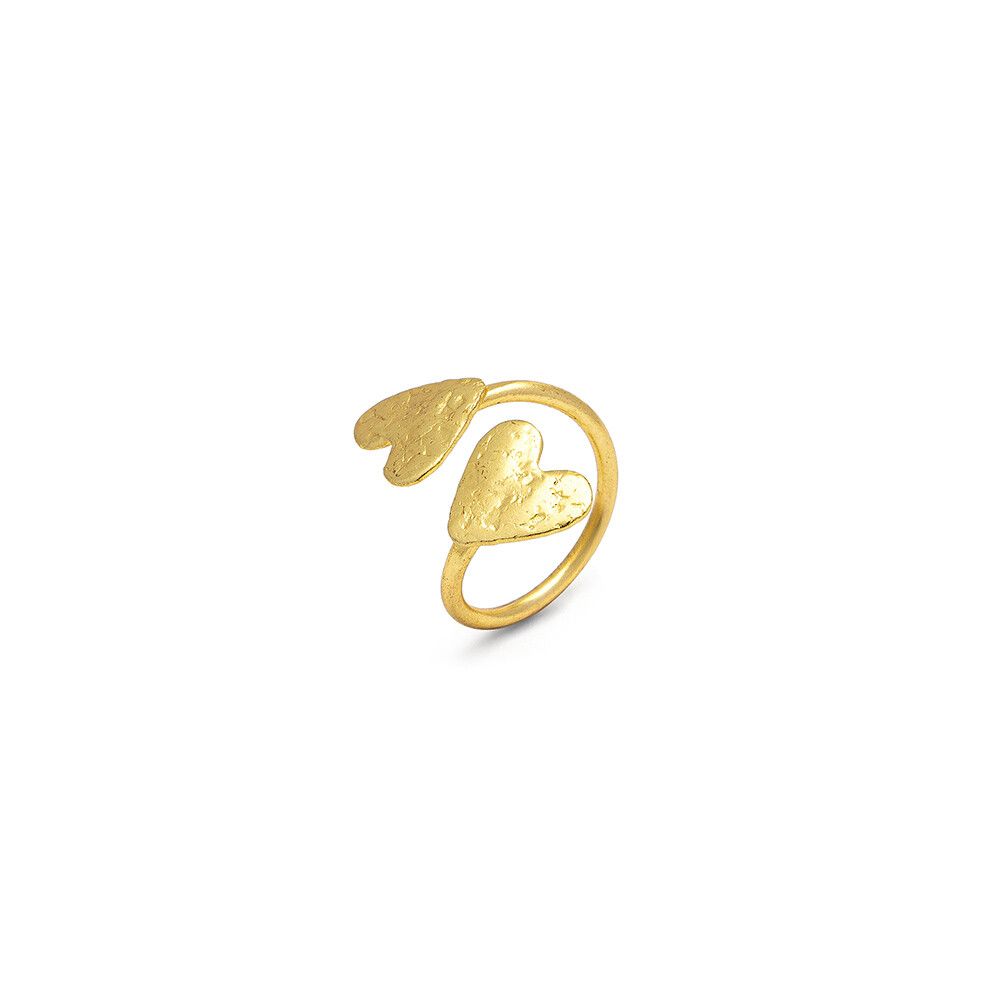 Anillo Due cuori martellato Non Solo Bella