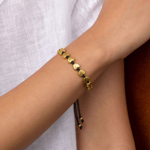 Brazalete Ajustable Macramé Cuori Non Solo Bella
