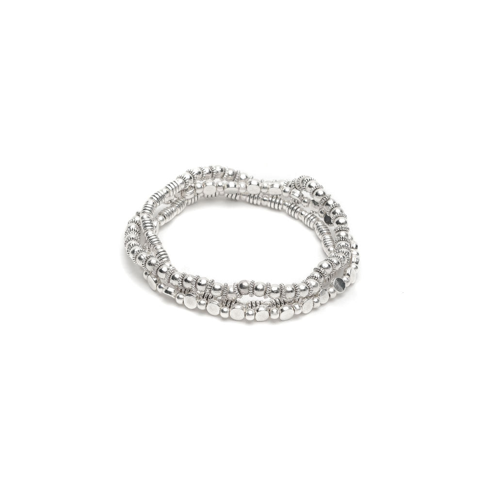 Brazalete 3 giri  sfere mix Non Solo Bella