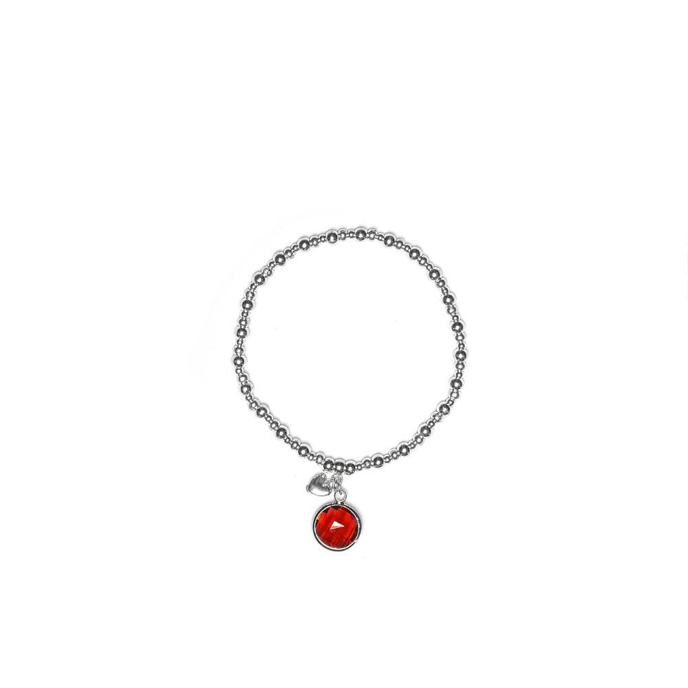 Brazalete elasticado Tondo e Cuore  Rubí Non Solo Bella