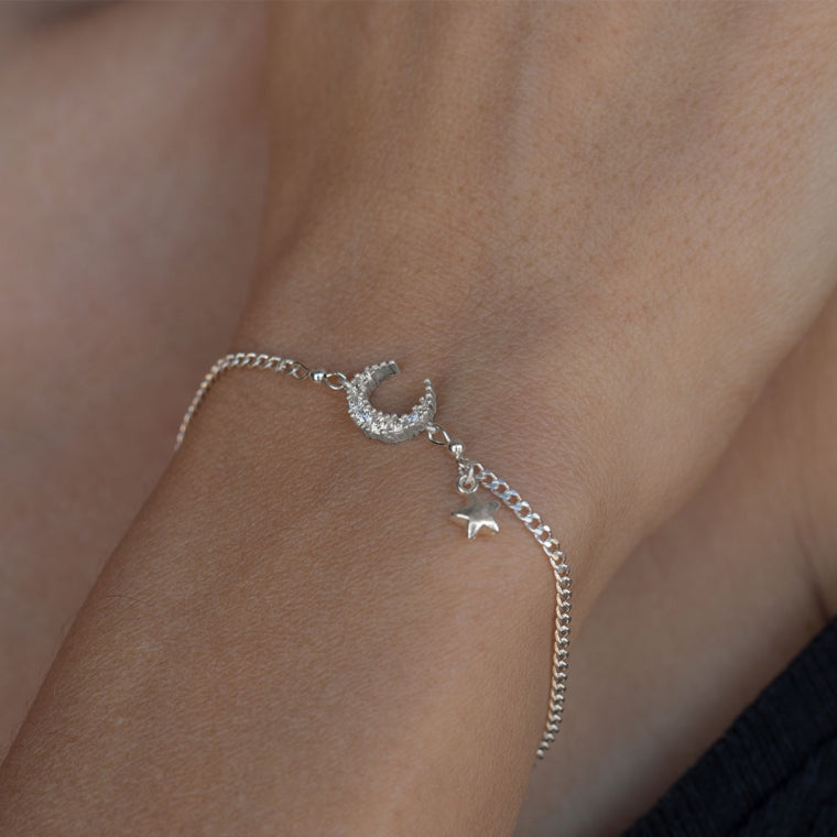 Brazalete Cadena Luna Brillante Non Solo Bella